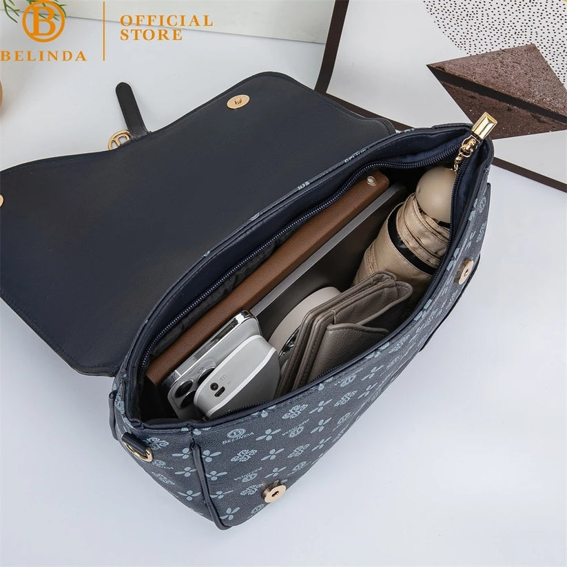 Luxury Curved-Flap Monogram Sling Bag