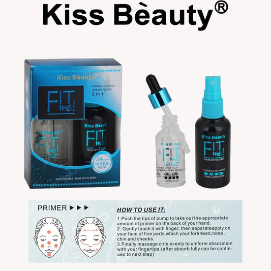 KISS BEAUTY Face Primer & Make-up Fix Spray Set