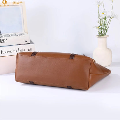 Large Capacity Tote Bag with Silk Ribbon