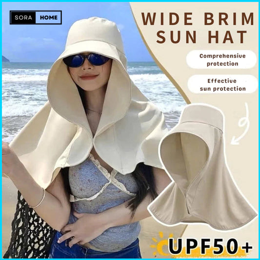 Wide Brim Shawl Hat Sun Protection