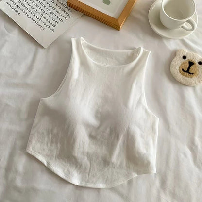 Seamless Padded Double Lining Crop Vest
