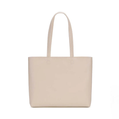 Large Plain Leather Tote Bag