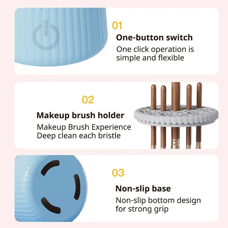 Automatic Makeup Brush Cleaner