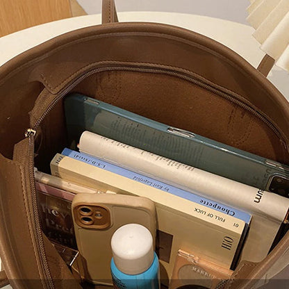 Large Capacity Leather Tote Bag