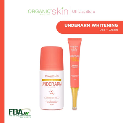 Organic Skin Japan Intensive Whitening Underarm Powder Dry Deodorant & Whitening Cream