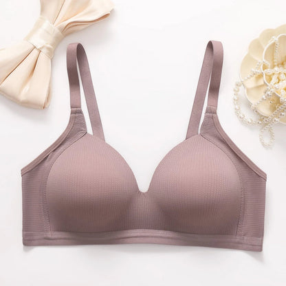 Women's Breathable Full-Cup B Wireless Bra with Adjustable Straps