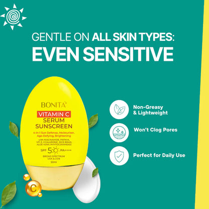 BONITA Vitamin C Serum Sunscreen SPF 50 PA++++