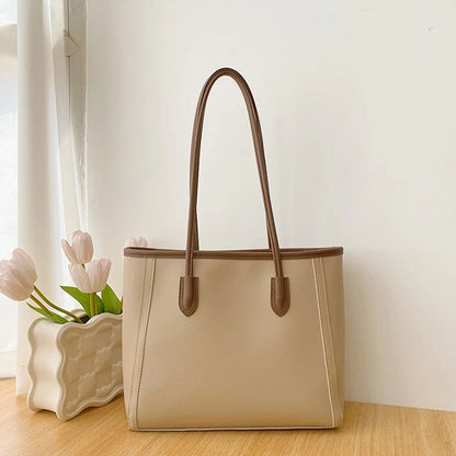 Large Capacity Leather Tote Bag
