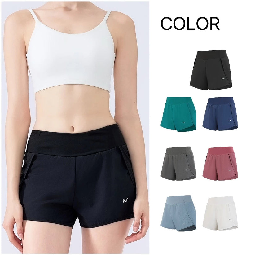 High Waisted Sports Shorts with Pocket