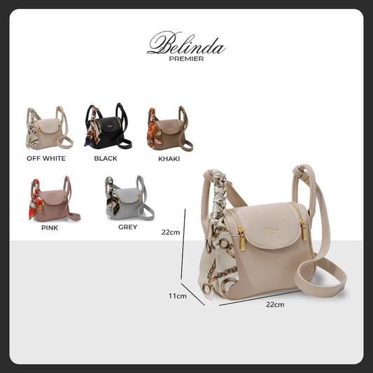 Elegant Scarf Accent Crossbody Bag