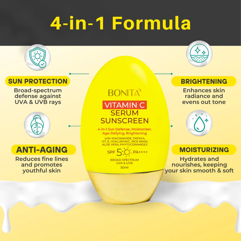 BONITA Vitamin C Serum Sunscreen SPF 50 PA++++