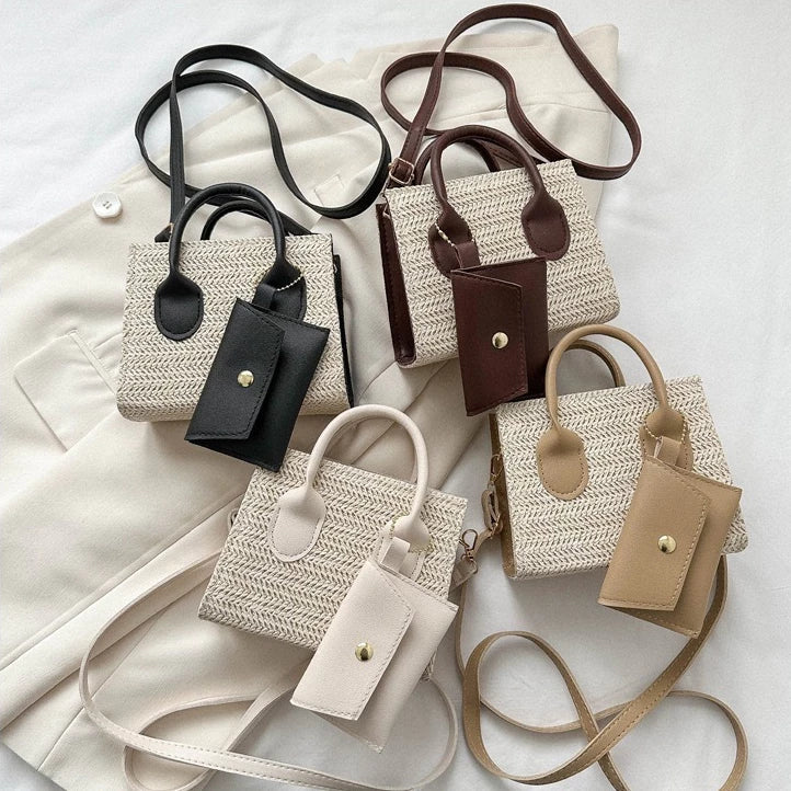 2-IN-1 Woven Sling Bag & Wallet Set