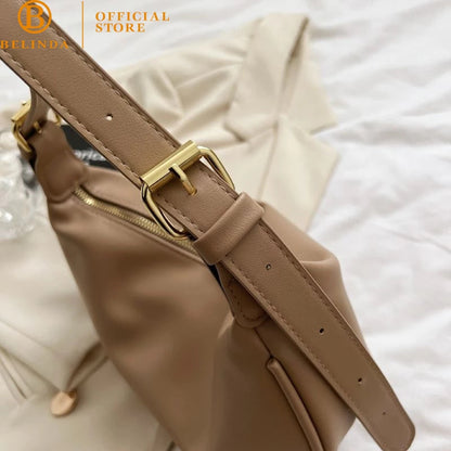 Leather Dumpling Shoulder Crossbody Bag