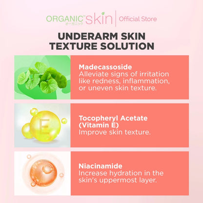 Organic Skin Japan Intensive Whitening Underarm Powder Dry Deodorant & Whitening Cream