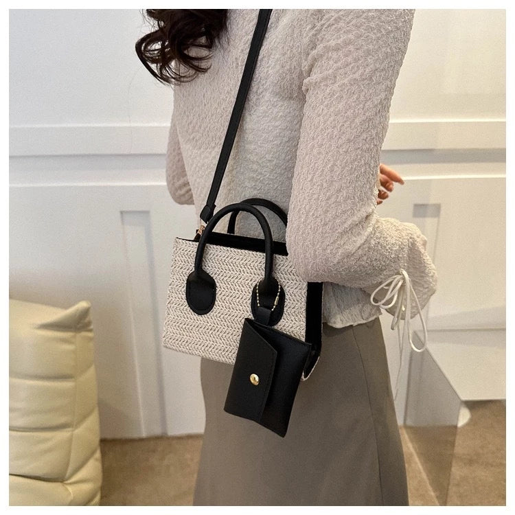 2-IN-1 Woven Sling Bag & Wallet Set