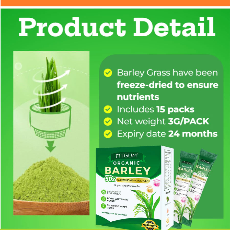 FITGUM Organic Barley Gluta Collagen Beauty Drink