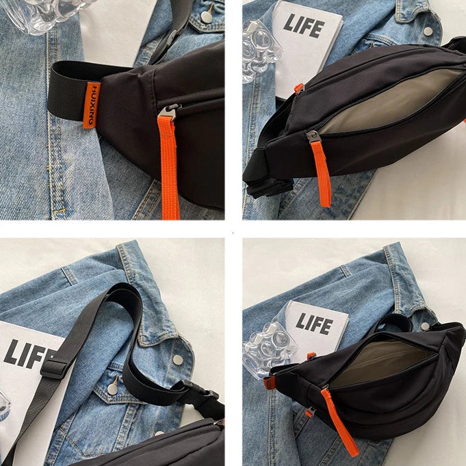 Nylon Crossbody Belt Waist Bag