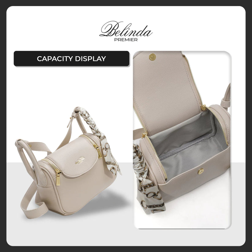 Elegant Scarf Accent Crossbody Bag