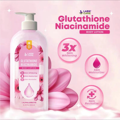 LABn' CARE Glutathione Niacinamide Body Whitening Lotion 500ML