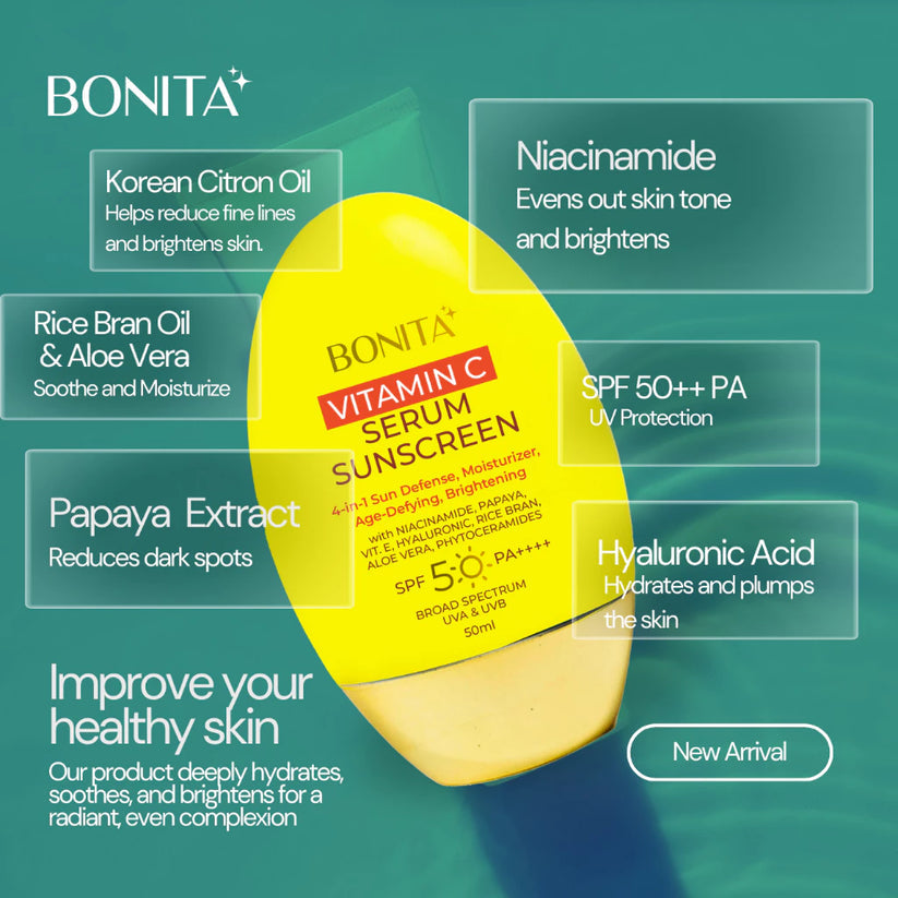 BONITA Vitamin C Serum Sunscreen SPF 50 PA++++