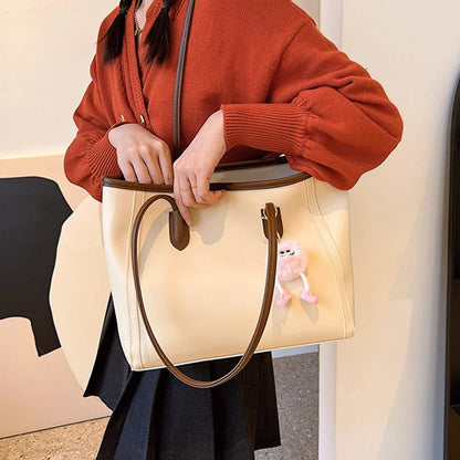 Large Capacity Leather Tote Bag