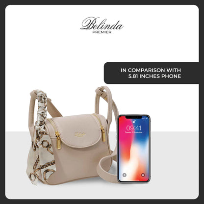 Elegant Scarf Accent Crossbody Bag