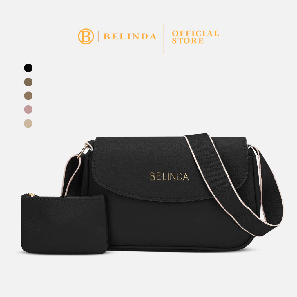 2-in-1 Wide Strap Leather Sling Bag with Wallet (Ver.2)