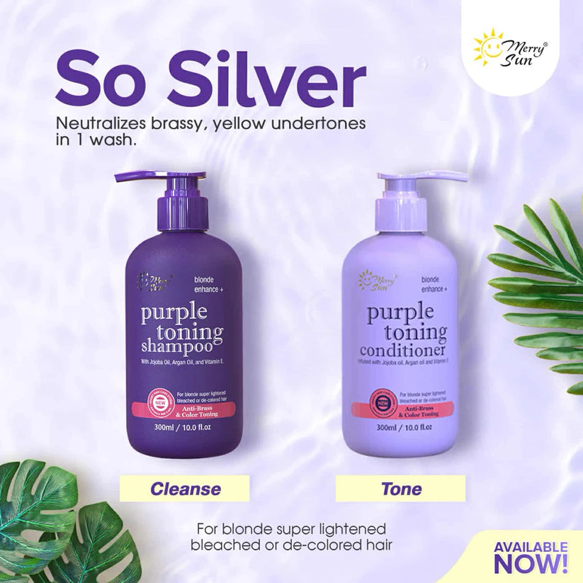 MERRY SUN Purple Toning Shampoo & Conditioner 300ml