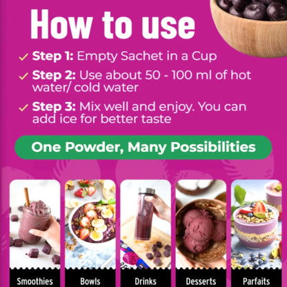 FITGUM Acai Berry Drink with Chia Seeds