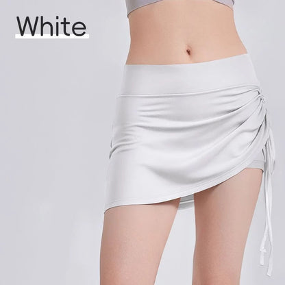 High Waist Elastic Women Side Drawstring Design with Inner Short
