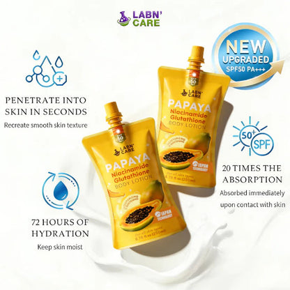 LABN' CARE Papaya Niacinamide Glutathione Body Lotion SPF 50 PA+++