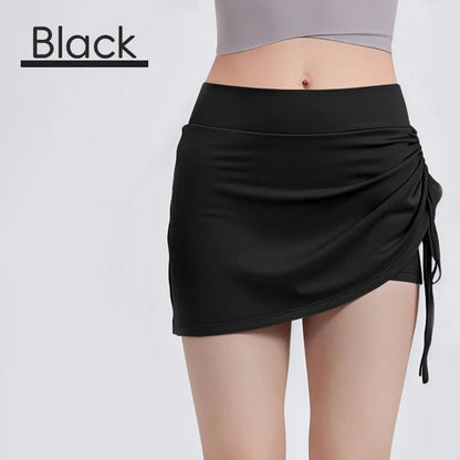 High Waist Elastic Women Side Drawstring Design with Inner Short
