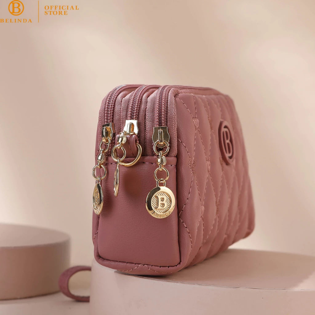 Three-layer Zipper Fashion Sling Bag