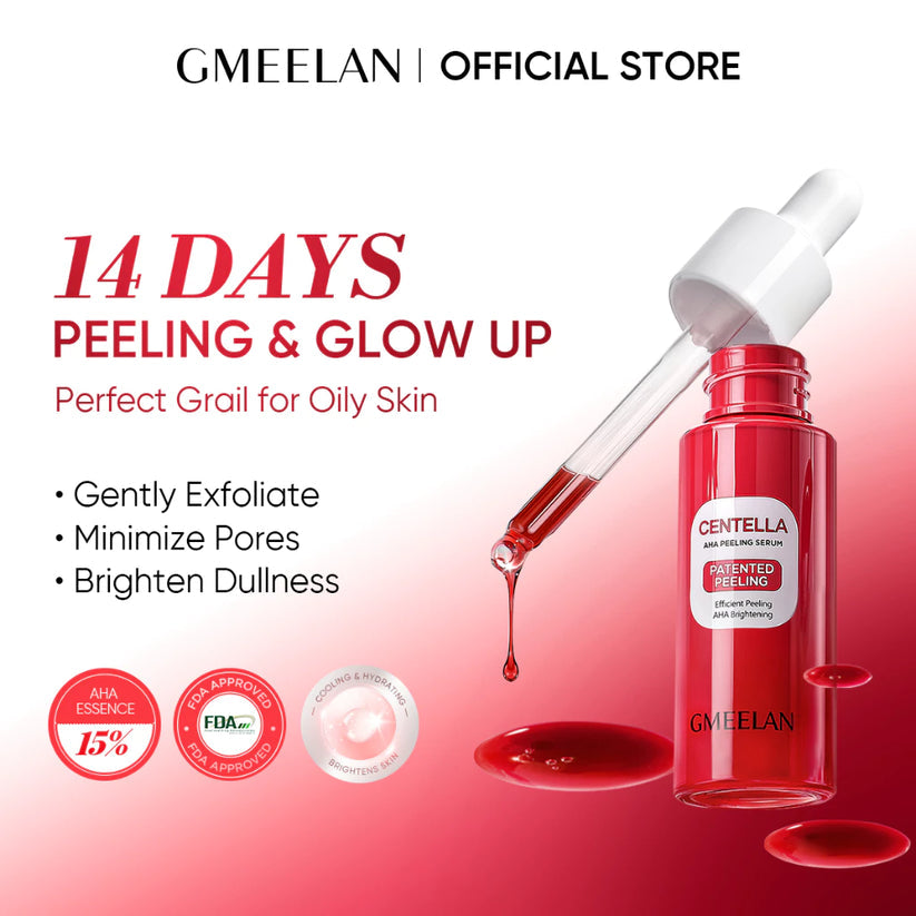 GMEELAN Centella AHA Peeling Serum 5X vC Brightening Exfoliating Even Skin Tone Facial Serum