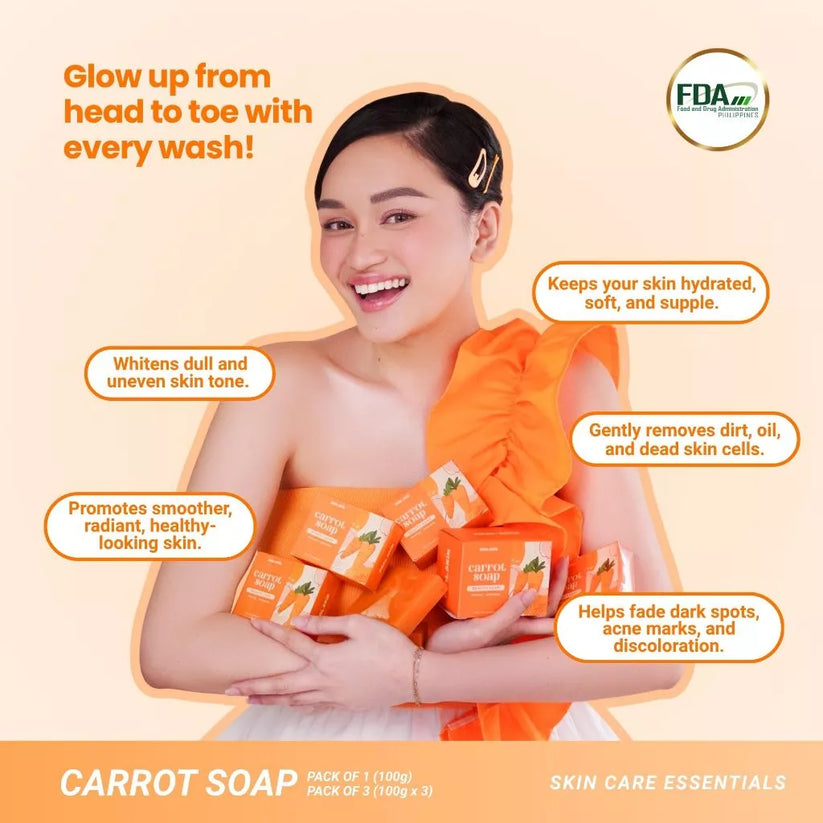 REAL SKIN Whitening and Moisturizing Carrot Soap