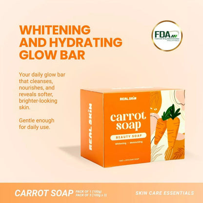 REAL SKIN Whitening and Moisturizing Carrot Soap