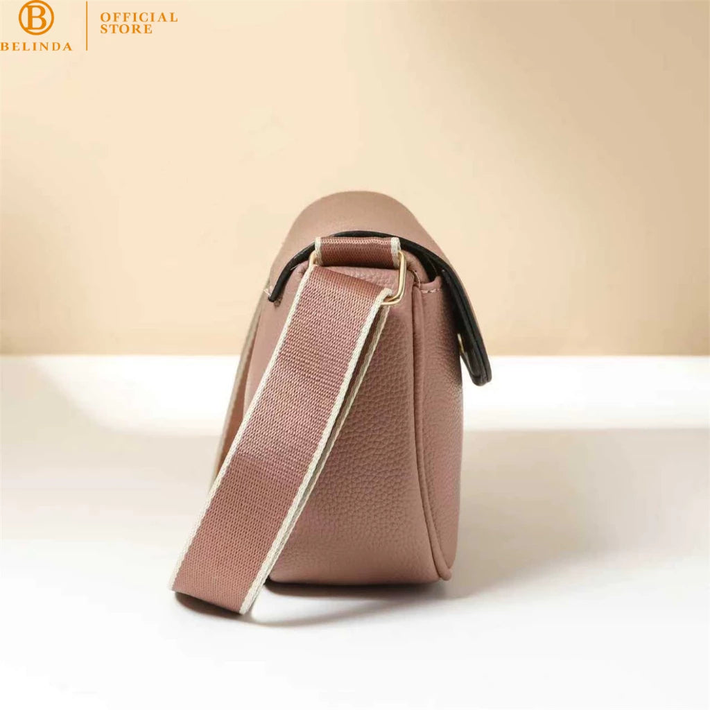 2-in-1 Wide Strap Leather Sling Bag with Wallet (Ver.2)