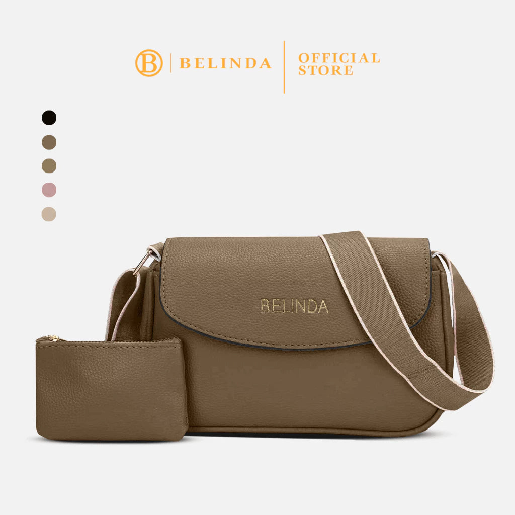 2-in-1 Wide Strap Leather Sling Bag with Wallet (Ver.2)