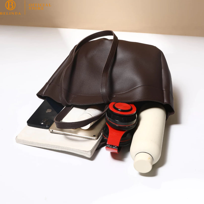 Minimalist Curved-Base Tote Bag
