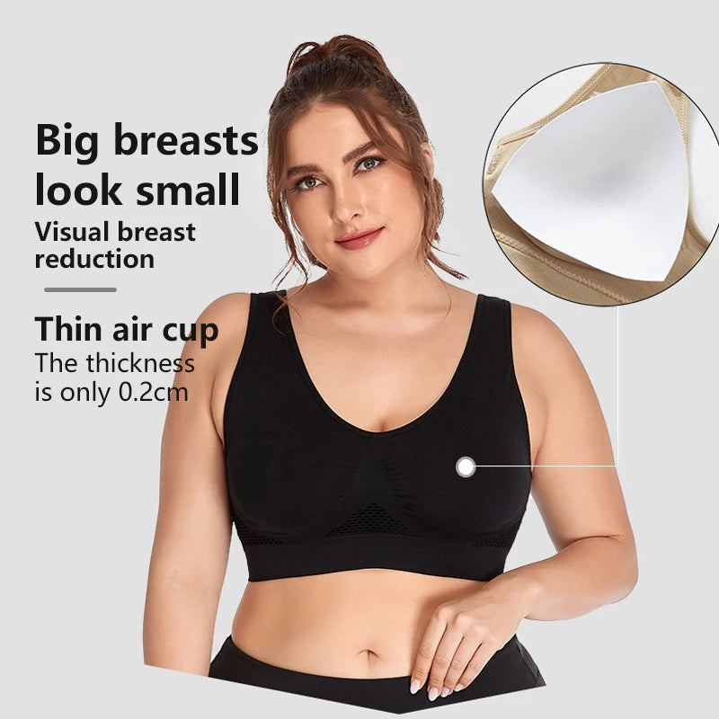 Breathable Seamless Mesh Sports Bra