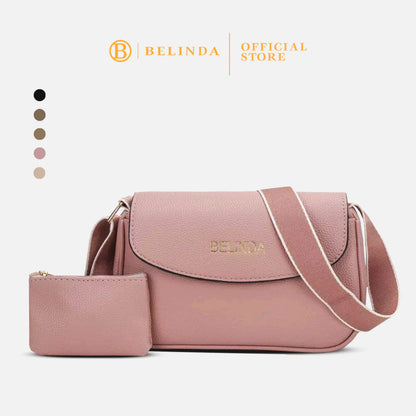 2-in-1 Wide Strap Leather Sling Bag with Wallet (Ver.2)