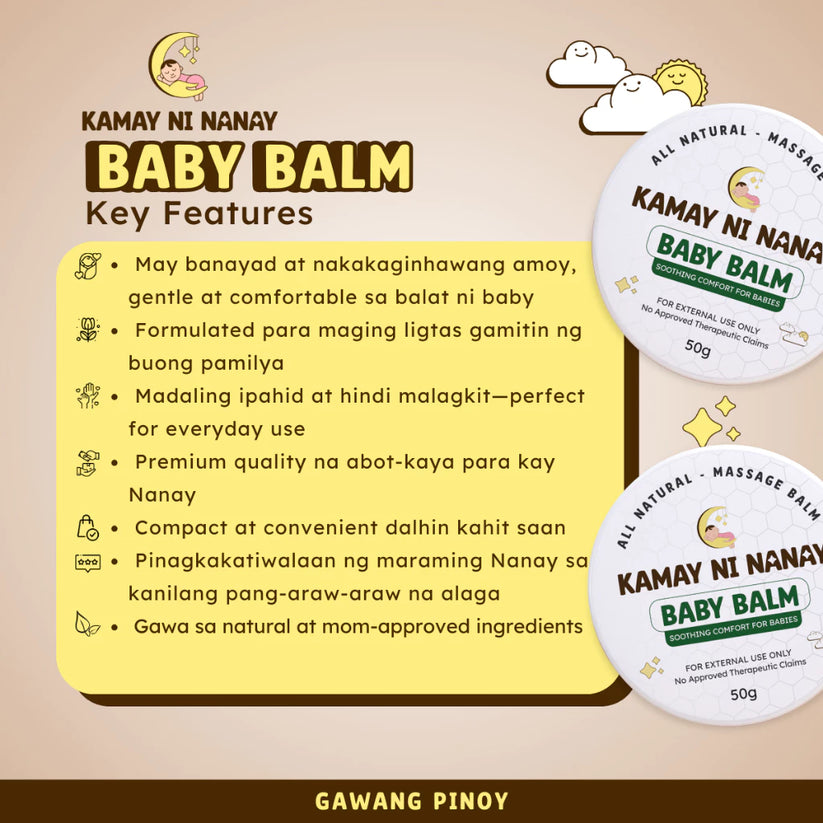 Kamay ni Nanay Baby Balm – Organic Balm for Babies | Safe for G6PD Deficiency