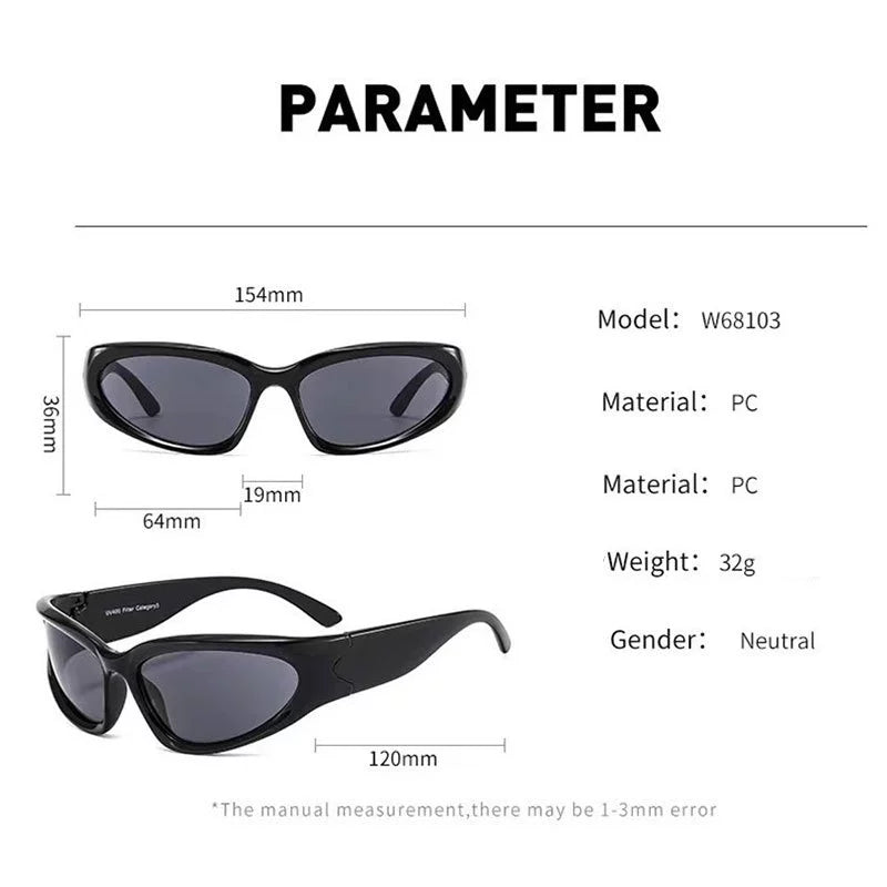 Y2K Hip Hop Streetwear Men and Women's Sunglasses