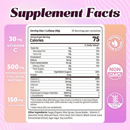 DN L-Glutathione Lollipops with Vitamin C (10pcs/pack)
