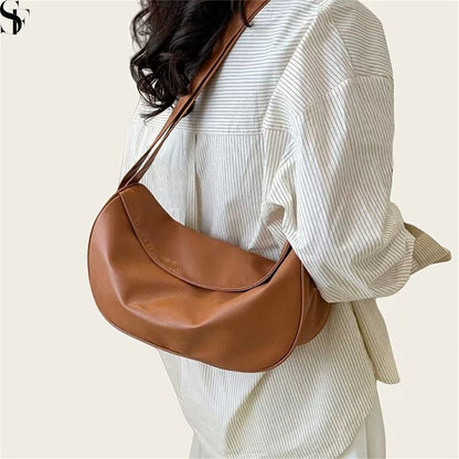 Crescent Leather Casual Sling Bag