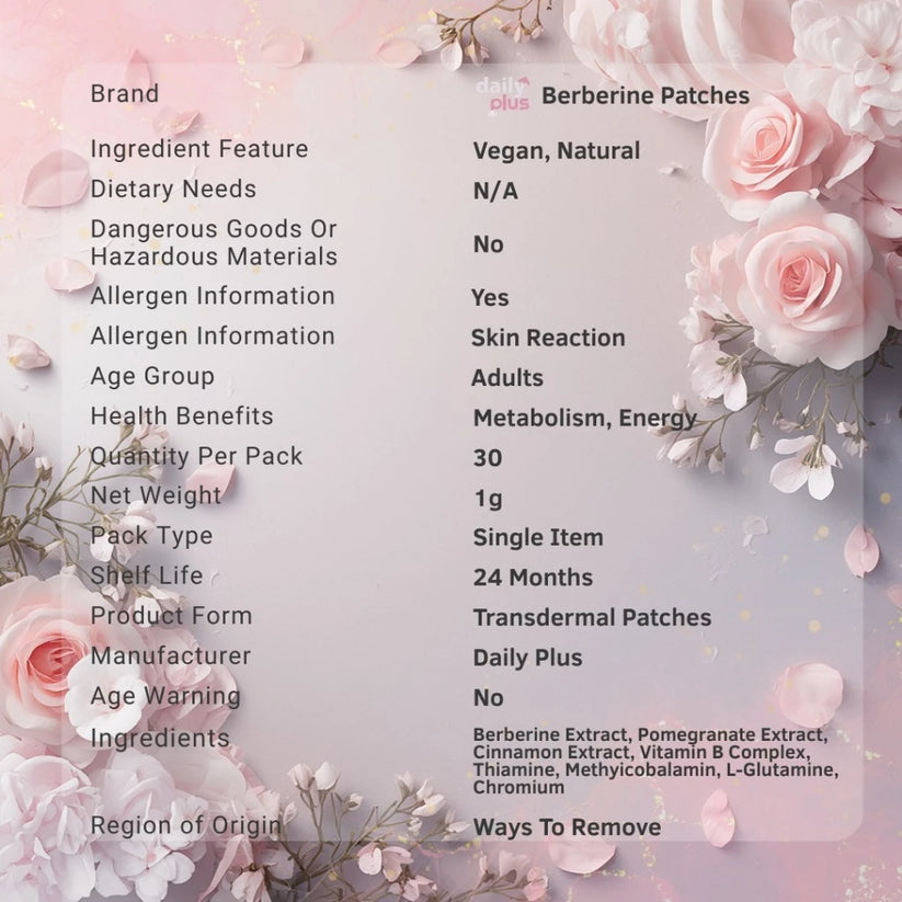 Daily Plus Berberine Patches (30patches)