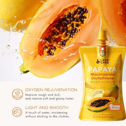 LABN' CARE Papaya Niacinamide Glutathione Body Lotion SPF 50 PA+++