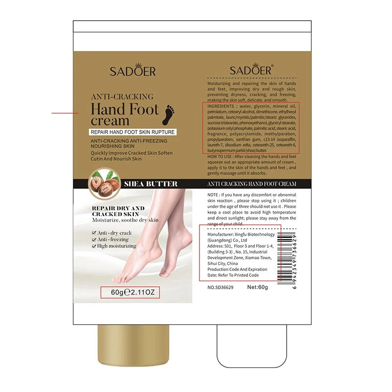 SADOER Hand Foot Cream 60g