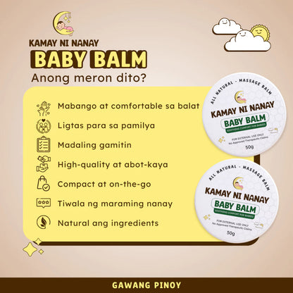 Kamay ni Nanay Baby Balm – Organic Balm for Babies | Safe for G6PD Deficiency