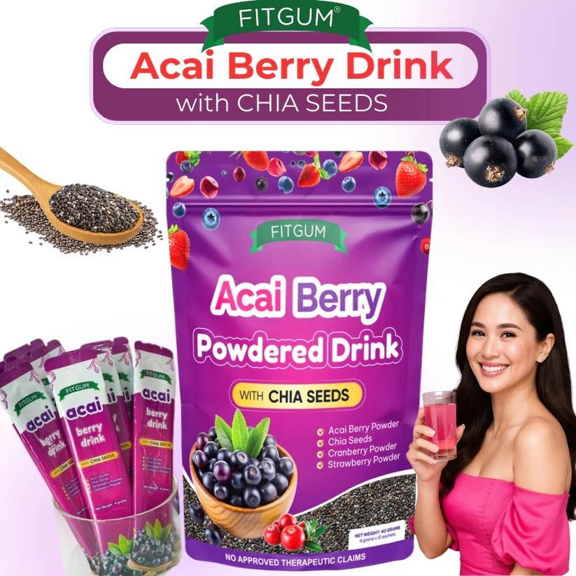 FITGUM Acai Berry Drink with Chia Seeds